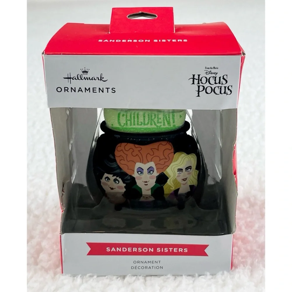 (NIB) HALLMARK • Disney Hocus Pocus Sanderson Sisters Cauldron Xmas Ornament - Picture 6 of 12